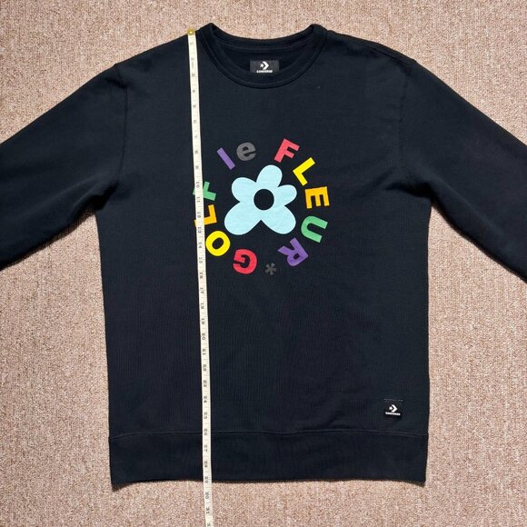 Converse x Golf Le Fleur Tyler The Creator Flower Crewneck Sweatshirt Medium - Picture 7 of 9